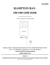 HAMPTON BAY ER-200-1215-AL Use And Care Manual