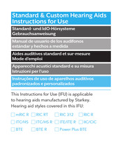 Starkey Hearing Technologies ITC/HS R Instructions For Use Manual