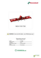 Kverneland NG-H 101 F30 Operating Manual