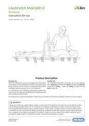 Liko Mod 600 IC Instructions For Use Manual