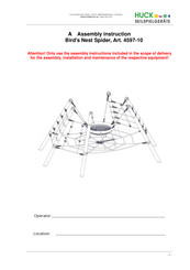 Huck Bird's Nest Spider Assembly Instruction Manual