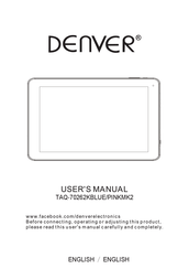 Denver TAQ-70262KBLUE/PINKMK2 User Manual