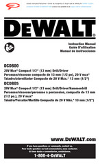 DeWalt DCD800H2T-QW Instruction Manual