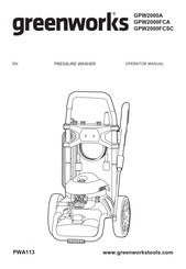 GreenWorks GPW2000A Operator's Manual