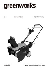 GreenWorks SNB403 Operator's Manual