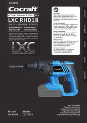 Cocraft LXC RHD18 DZC-003 Original Instructions Manual