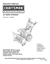 Sears CRAFTSMAN PROFESSIONAL 247.88830 Operator's Manual