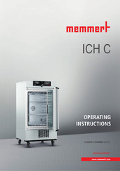 Memmert ICH C Operating Instructions Manual