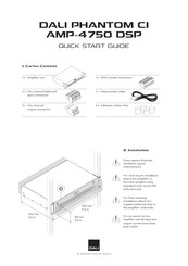 Dali PHANTOM CI AMP-4750 DSP Quick Start Manual
