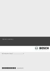 Bosch HBA74S460E Instruction Manual