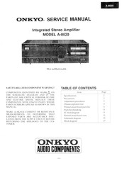 Onkyo A-8620 Service Manual