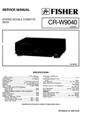 Fisher CR-W9040 Service Manual