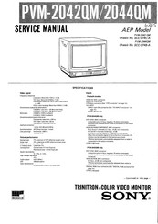 Sony TRINITRON PVM-2042QM Service Manual