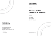 AUXSOL ASN-12TL-LV Installation And Operation Manual