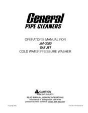 General Pipe Cleaners JM-3080 Operator's Manual