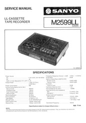 Sanyo M2599LL Service Manual