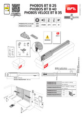 BFT PHOBOS BT B 40 Manual