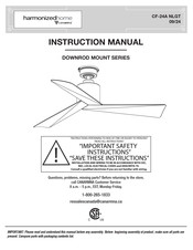 CANARMNA harmonizedhome DOWNROD MOUNT CF-24A NLGT Instruction Manual