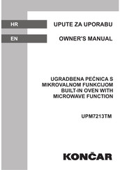 Koncar UPM7213TM Owner's Manual