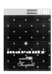 Marantz TT551 Service Manual