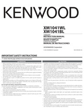 Kenwood XM1041WL Instruction Manual
