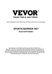 VEVOR SSPDYBQ001 Manual