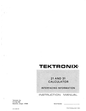 Tektronix 21 Instruction Manual