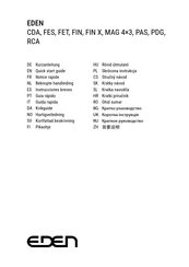 Eden FIN X 100 Quick Start Manual
