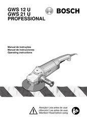 Bosch PROFESSIONAL GWS 12 U Operating Instructions Manual