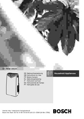 Bosch B1 RKM 08020 Instructions For Use Manual