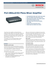 Bosch PLE-1MA060-EU Installation And User Instructions Manual