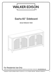 Walker Edison Sasha WESAS11604 Manual