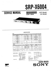 Sony SRP-X6004 Service Manual
