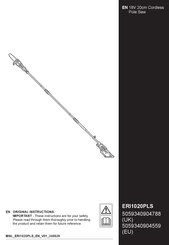 Kingfisher ERI1020PLS Original Instructions Manual