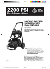 AR BLUE CLEAN BC2N1HSB Assembly, Care And Use Instructions