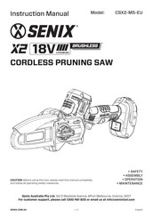 Senix CSX2-M5-EU Instruction Manual