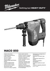 Milwaukee HACO 850 Original Instructions Manual