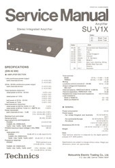 Technics SU-V1X Service Manual