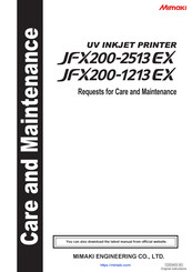 MIMAKI JFX200-1213 EX Care And Maintenance