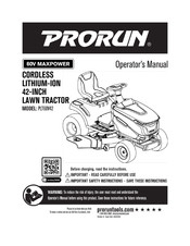 PRORUN PLT60V42 Operator's Manual