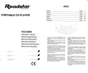 Roadstar PCD-8005 Instruction Manual