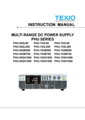 TEXIO PHU-153H1000 Instruction Manual