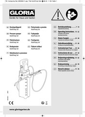 Gloria Auto Pump Set Operating Instructions Manual