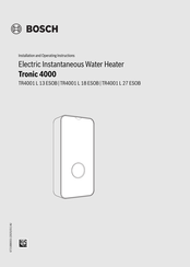 Bosch TR4001 L 27 ESOB Installation And Operating Instructions Manual