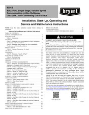 Bryant 830CB Installation, Start-Up, Operating And Service And Maintenance Instructions