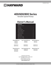 Hayward Super Pump VS 600 Series Owner's Manual