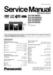 Panasonic SA-VK760GCT Service Manual
