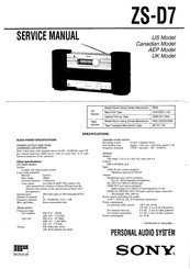 Sony ZS-D7 Service Manual