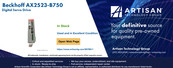Beckhoff AX2500 Series Assembly, Installation, Setup