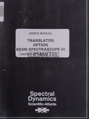 Scientific Atlanta Spectral Dynamics SD345 User Manual